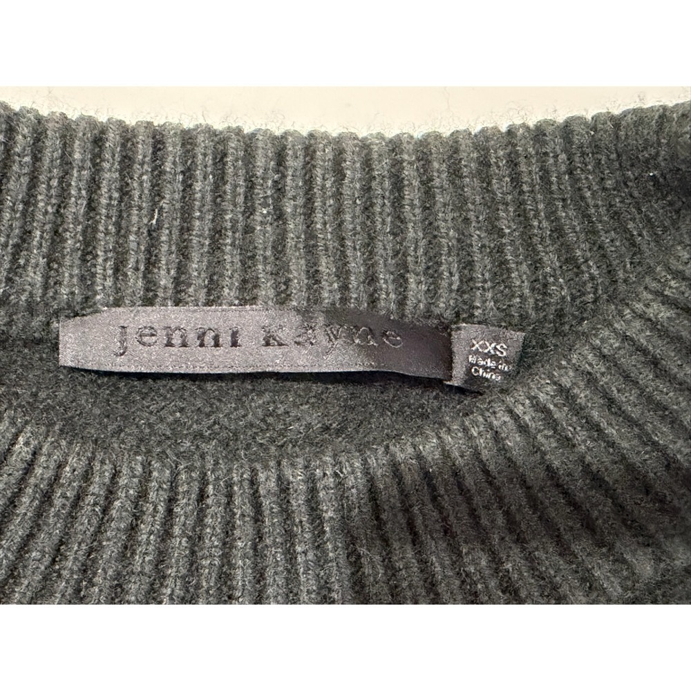 Jenni Kayne Everyday Sweater 100% Cashmere Dark Green Crew Neck Size XXS - Picture 4 of 6